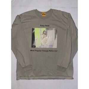 Yeezy X PornHub Riley Reid Long Sleeve‎ Tee Grey Size XL
